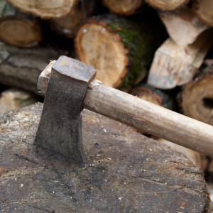 Tips for Seasoning & Storing Your Own Firewood - Charlottesville VA - Chimney Guys ax