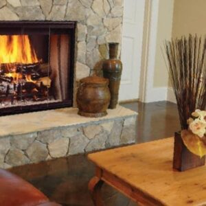 Stock Image - Majestic Designer Series Wood-Burning Fireplace Majestic Wood Fireplace The Chimney Guys of VA