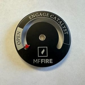 Stock Image - MF Fire - Wood Stove Thermometer MF Fire The Chimney Guys of VA