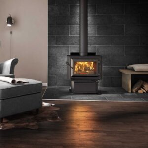 Stock Image - Ventis - Medium Sized Single Door Wood Burning Fireplace Insert with 1800 Sq Ft Max Heating Space - HEI170 Ventis The Chimney Guys of VA