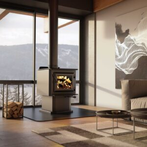Stock Image - Ventis - Ventis HES140 Small Wood Stove on Pedestal - VB00023 Ventis The Chimney Guys of VA